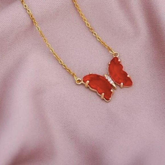 Stainless steel Butterfly Choker Necklace - Picture 4 of 4